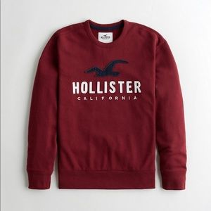 Hollister Applique Logo Crewneck Sweatshirt